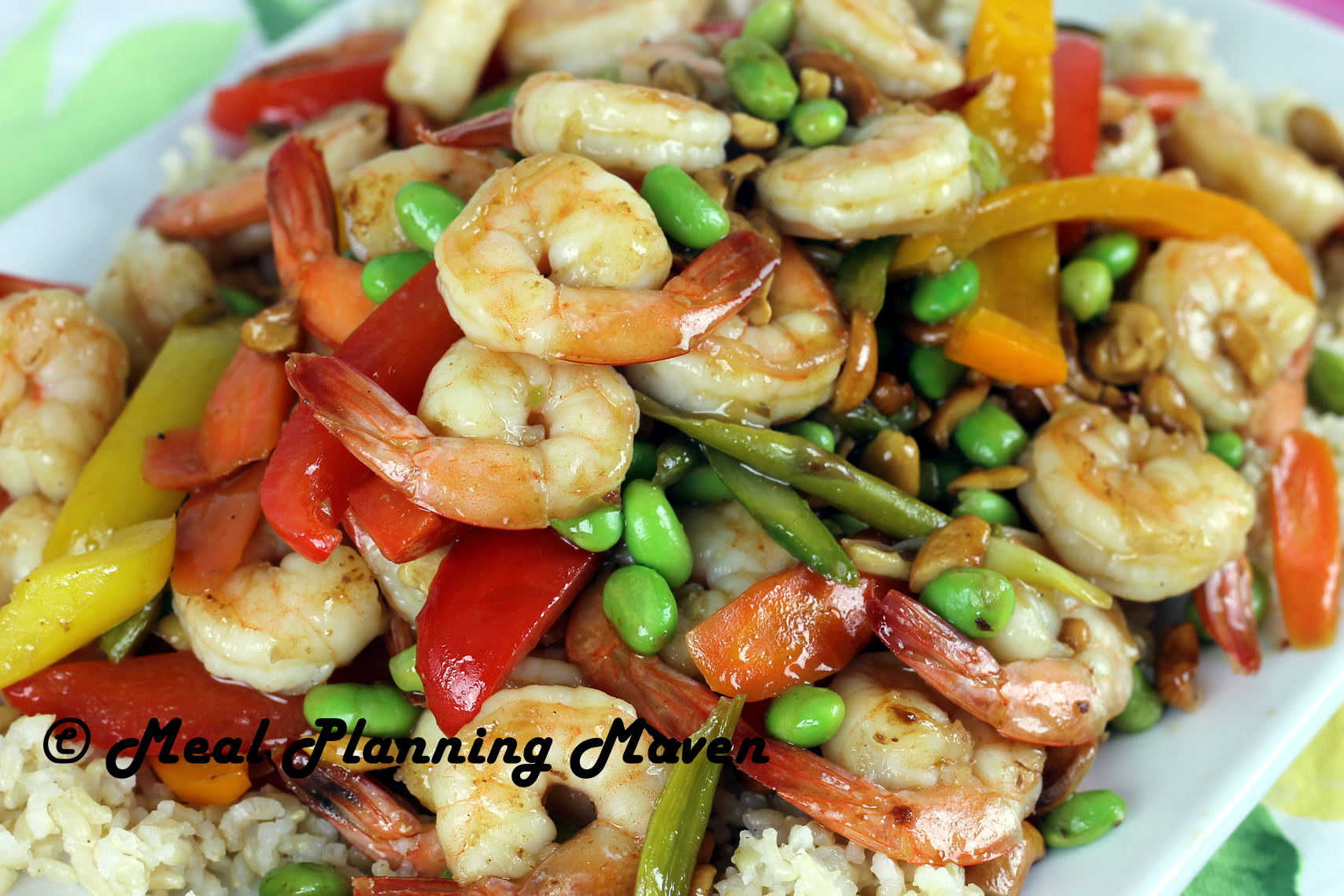 Asian Shrimp, Veggie ‘n Cashew Stir-Fry - Meal Planning Maven