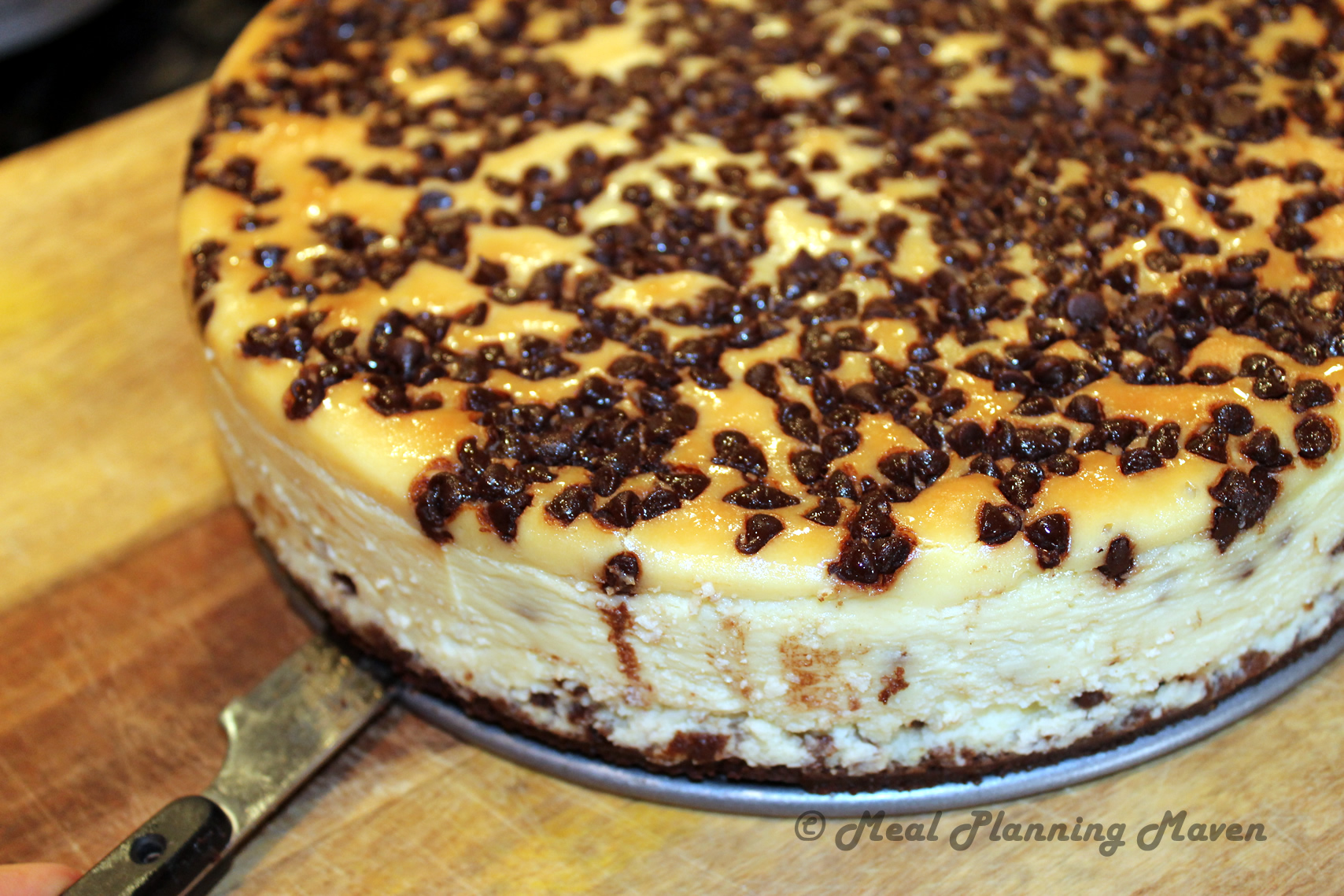 Chocolate Chip Cheesecake — Gathered At My Table - seasonal baking recipes  with a creative twist