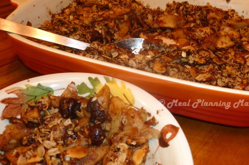 Apple, Cherry and Oat Crumble