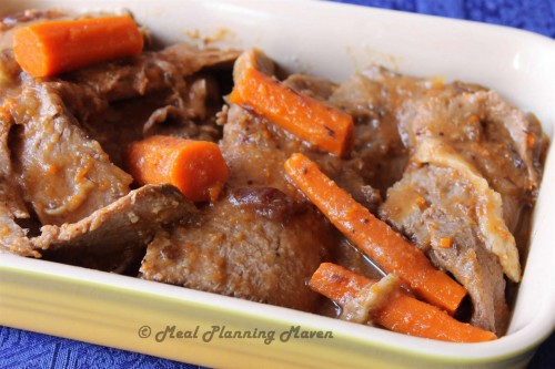 Cranberry Brisket with Vegetable Gravy