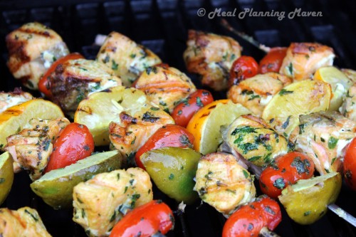 Herbed Salmon ‘n Tomato Kabobs
