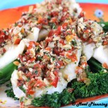 Roasted Cod with Cherry Tomato ‘n Artichoke Tapenade