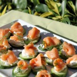 Smoked Salmon and Cucumber Canapés