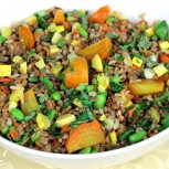 Golden Beet ‘n Edamame Pilaf