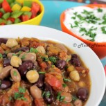 Crockpot Autumn Harvest Turkey Chili