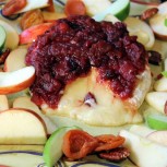 Baked Brie Topped with Cranberry Chutney